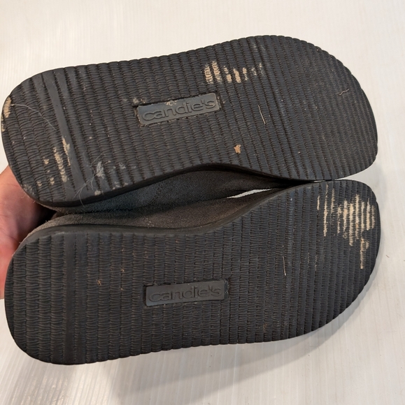 Vintage 90s Y2K CANDIES Wallabee gray suede chunky platform chukka booties - Picture 6 of 10